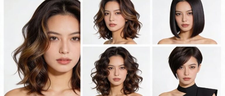 Стрижки средней длины