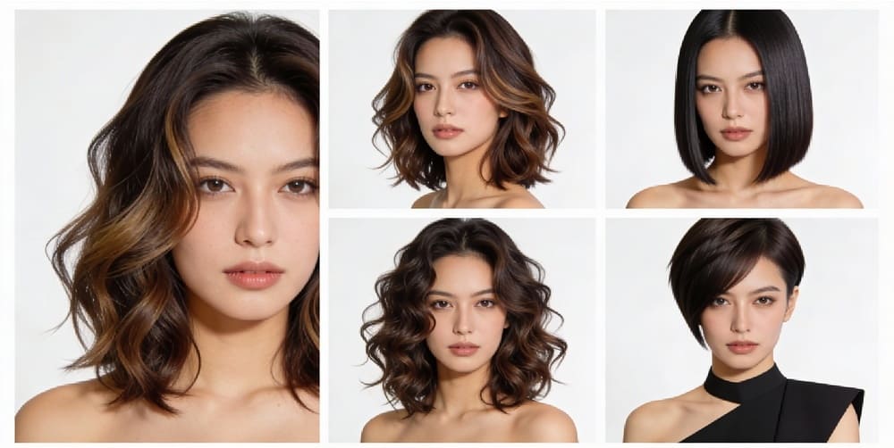 Стрижки средней длины